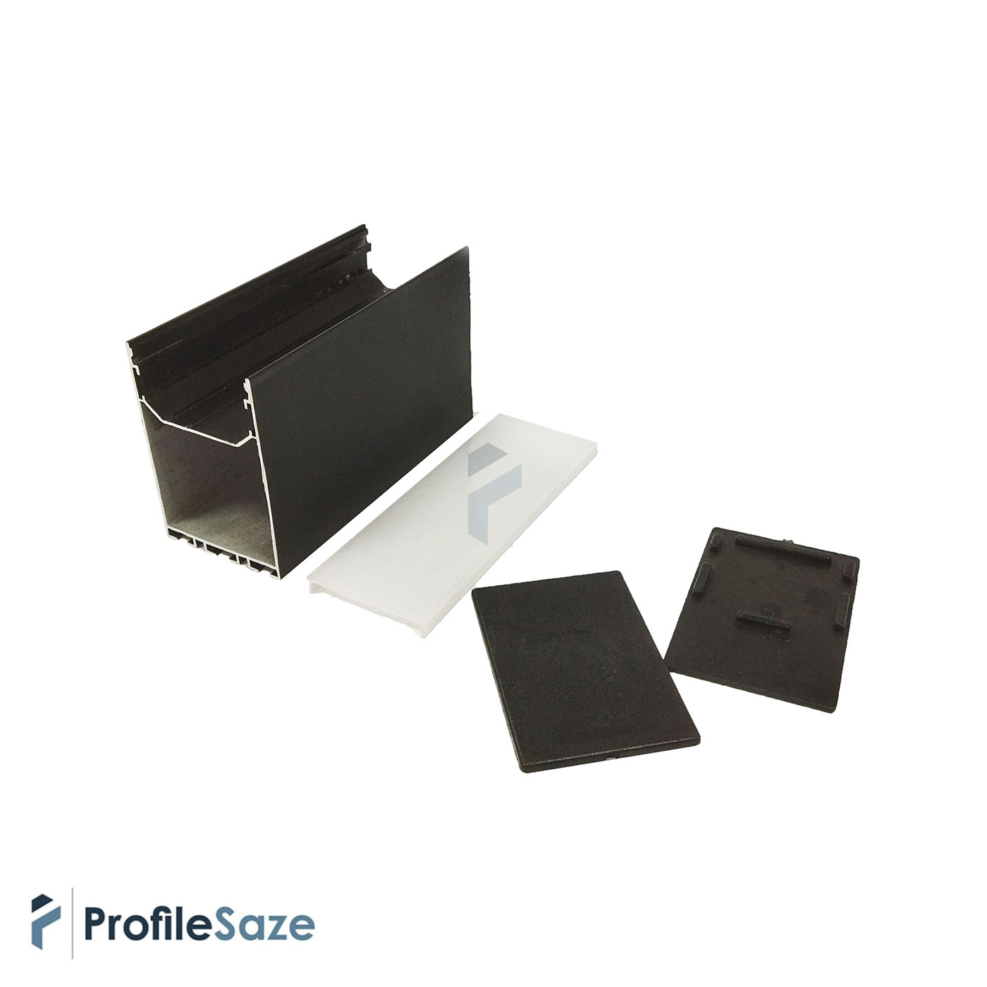 پروفیل نور خطی آلومینیومی 60 × 90 کد L69B مشکی + دیفیوزر رایگان