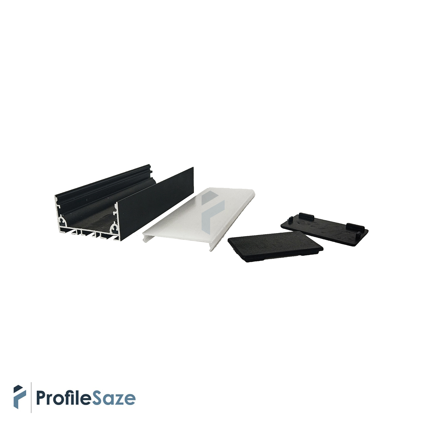 پروفیل نور خطی آلومینیومی 5 سانتی بدون لبه کد L50B مشکی + دیفیوزر رایگان