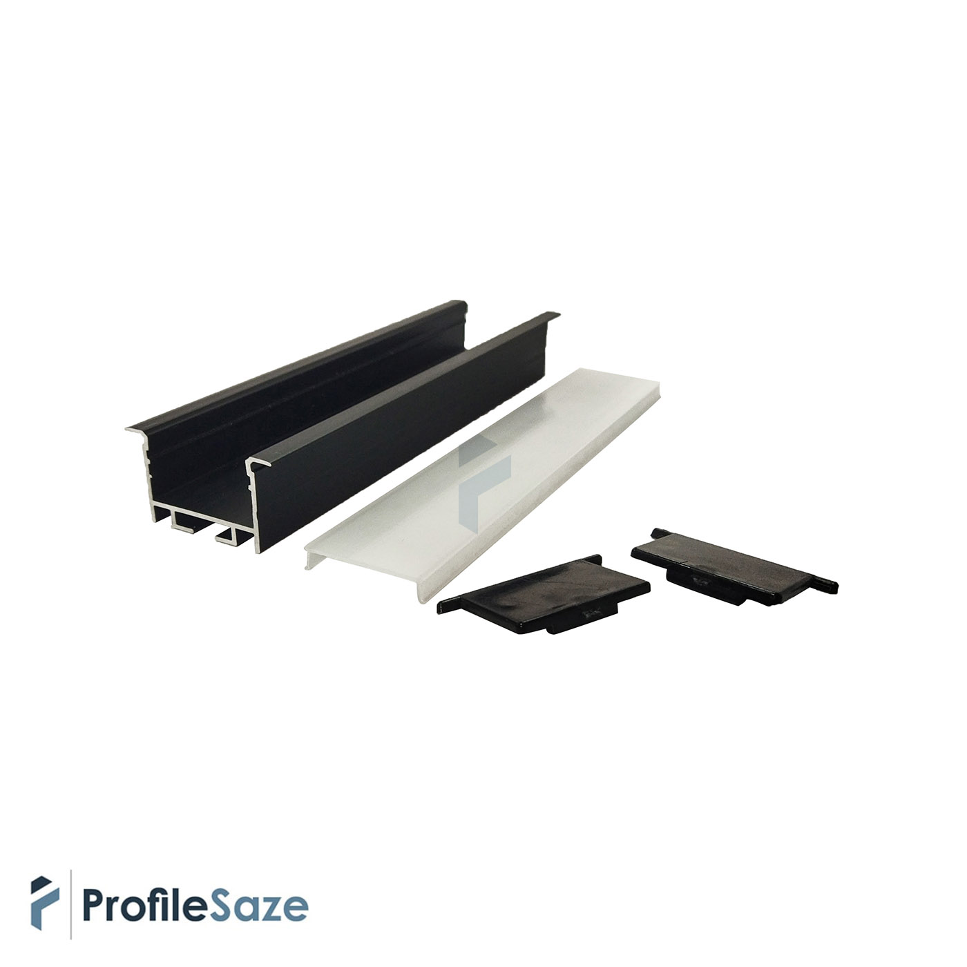پروفیل نور خطی آلومینیومی 3 سانتی لبه دار کد L30B مشکی + دیفیوزر رایگان
