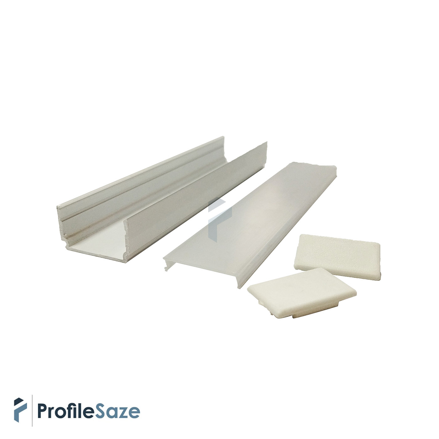 پروفیل نور خطی آلومینیومی 3 سانتی روکار کد L35-1W سفید + دیفیوزر رایگان
