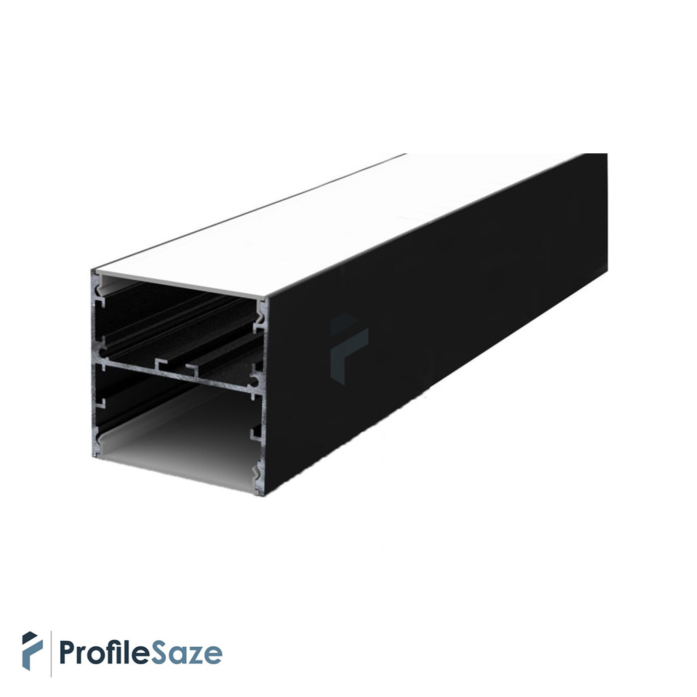 پروفیل نور خطی آلومینیومی دو طرفه 58 میل کد L58B مشکی + دیفیوزر رایگان