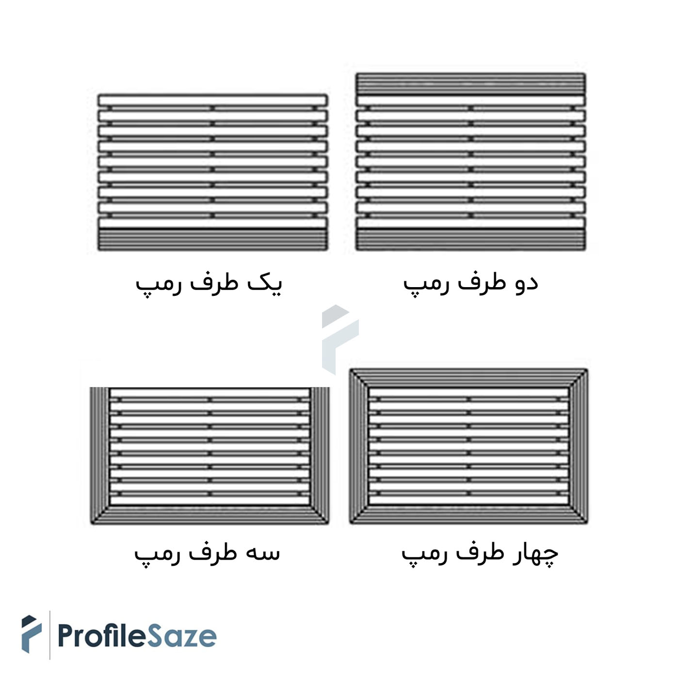 پادری آلومینیومی دو سانتی کد D350 با رویه PVC و موکت