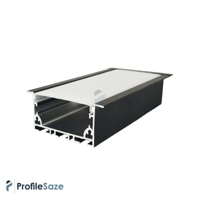 پروفیل نور خطی آلومینیومی 5 سانتی لبه دار کد L51B مشکی + دیفیوزر رایگان