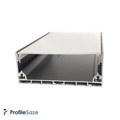 پروفیل نور خطی آلومینیومی 8 سانتی کد L8835 مشکی + دیفیوزر رایگان