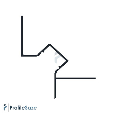 پروفیل چفت کناف 16 میل مشکی کد LK8