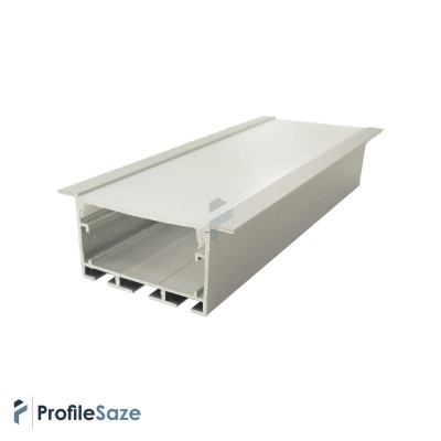 پروفیل نور خطی آلومینیومی 4/5 سانتی فنرخور کد L45W سفید + دیفیوزر رایگان